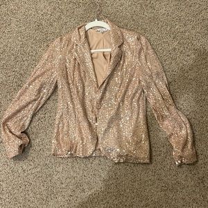 Sequin blush blazer